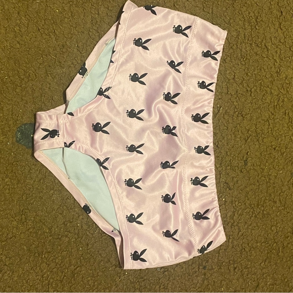 Pink  Bottoms with Black Print